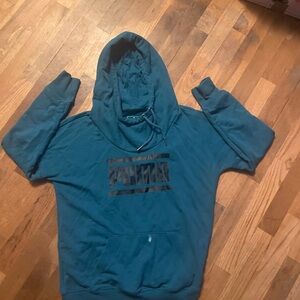 PUMA Refresh Hoodie - Teal Blue Corsair Crossover High Neck Pullover - Size smal